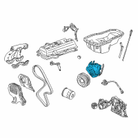 OEM 2000 Toyota RAV4 Outer Timing Cover Diagram - 11302-74040