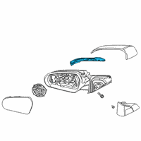 OEM 2020 Hyundai Veloster Lamp Assembly-Outside Mirror, RH Diagram - 87624-J3000