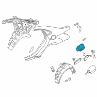 OEM 2016 Hyundai Equus Housing-Fuel Filler Door Diagram - 81595-3N010