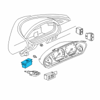 OEM 1997 BMW 850Ci Hazard Warning Switch Diagram - 61-31-1-374-220