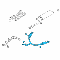 OEM Hyundai Santa Fe XL Rear Muffler Assembly Diagram - 28710-B8200