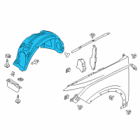 OEM Lincoln Fender Liner Diagram - EJ7Z-16102-B