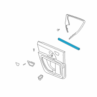 OEM 2019 Dodge Journey WEATHERSTRIP-Rear Door Belt Inner Diagram - 5076876AC