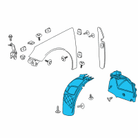 OEM Buick Regal Fender Liner Diagram - 23191944