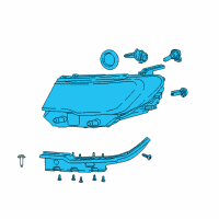 OEM 2017 Jeep Compass Headlamp Diagram - 55112707AF