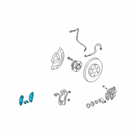 OEM 2007 GMC Acadia Front Pads Diagram - 19421474