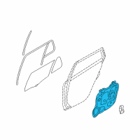 OEM 2009 Hyundai Santa Fe Rear Right-Hand Door Module Panel Assembly Diagram - 83481-2B000