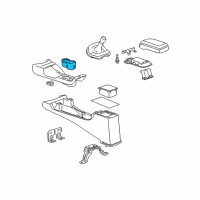 OEM Hummer H3T Liner, Front Floor Console Cup Holder Diagram - 15783110