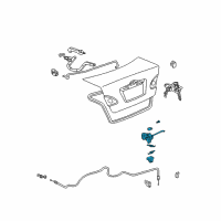 OEM 2008 Toyota Corolla Lock Assembly Diagram - 64610-02071