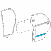 OEM 2002 Toyota Corolla Body Side Molding Diagram - 75741-02913