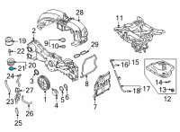 OEM Toyota Oil Cooler Assembly Gasket Diagram - SU003-08421