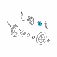 OEM 2006 Lincoln LS Rear Pads Diagram - 4W4Z-2200-AA