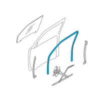 OEM Kia Channel-Glass Run, LH Diagram - 0K55259605E