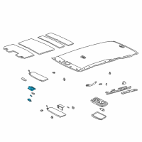 OEM 1999 Lexus RX300 Box Assy, Roof Console Diagram - 63650-0W011-A1