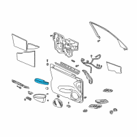 OEM Cadillac DeVille Armrest Asm, Front Side Door-L/H *Wheat Diagram - 12482417