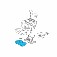 OEM 2005 Toyota Tundra Seat Cushion Pad Diagram - 71501-0C010