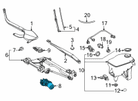 OEM 2020 Toyota Mirai Front Motor Diagram - 85110-28250