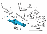 OEM 2017 Toyota Mirai Wiper Linkage Diagram - 85150-62050