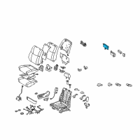 OEM 2008 Lexus GX470 Switch, Front Power Seat Diagram - 84922-0E010