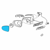 OEM Chevrolet Mirror Glass Diagram - 20889222