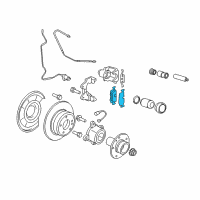 OEM 2014 BMW X5 Rear Brake Pad Set Diagram - 34-21-6-794-879