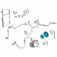 OEM 2016 Jeep Grand Cherokee PULLEY-A/C Compressor Diagram - 68084274AB