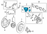 OEM 2021 Honda Accord Gear Unit, R. Motor Diagram - 43020-TVA-A01