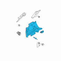 OEM 2010 Ford Edge Quarter Trim Panel Diagram - 9T4Z-7831013-CA