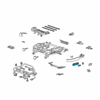 OEM 2009 Acura MDX Switch Assembly, Driver Side Power Seat (8Way) (Light Cream Ivory) Diagram - 81650-S3V-A01ZE