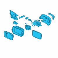 OEM 2005 Acura RL Mirror Set (Opulent Blue Pearl) Diagram - 76200-SJA-315ZA