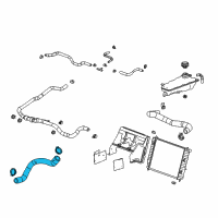 OEM Cadillac XLR Outlet Radiator Coolant Hose Assembly Diagram - 10346010