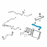 OEM 2005 Cadillac XLR Upper Radiator Hose Assembly Diagram - 15146129