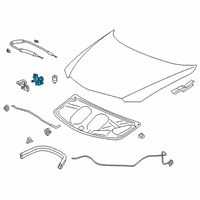 OEM 2019 Acura MDX Lock Assembly, Hood (Security) Diagram - 74120-TZ5-A03