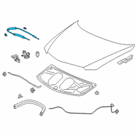 OEM 2022 Acura ILX REMOTE WIRE, HOOD Diagram - 74140-T3R-A00
