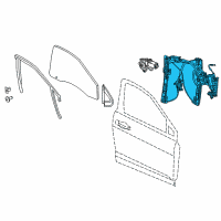 OEM Dodge Dart Front Door Window Regulator Diagram - 68170373AA