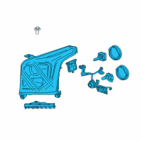 OEM 2019 GMC Yukon XL Front Headlight Assembly Diagram - 84294010