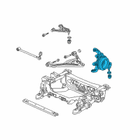 OEM 2009 Honda S2000 Knuckle, Right Rear Diagram - 52210-S2A-010