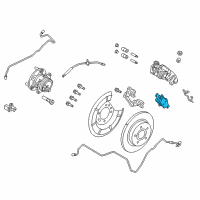 OEM 2017 Ford Focus Rear Pads Diagram - BV6Z-2200-C