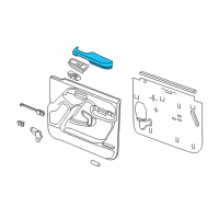 OEM 2005 Chevrolet Avalanche 1500 Armrest, Front Side Door Diagram - 88981549