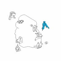 OEM 2010 Toyota Corolla Rear Mount Diagram - 12371-0H080