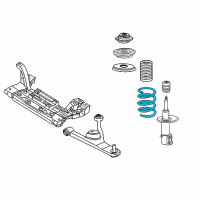 OEM 2009 Chrysler PT Cruiser Front Suspension Coil Spring Diagram - 4656523AD