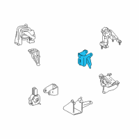 OEM 2003 Toyota Matrix Rear Mount Rear Bracket Diagram - 12321-22180