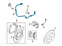 OEM 2018 Nissan Frontier Sensor Assembly Anti Ski, Rear Diagram - 47900-9CA6A