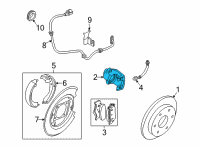 OEM 2008 Nissan Xterra Brake-Rear LH Diagram - 44011-ZL42A