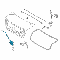OEM 2016 Kia Cadenza Trunk Lid Latch Assembly Diagram - 812303R000