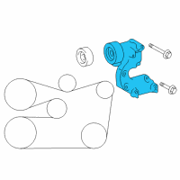 OEM 2015 Lexus GS450h Tensioner Assy, V-Ribbed Belt Diagram - 16620-31070