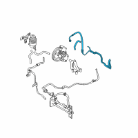 OEM Kia Sportage Hose Assembly-Power Steering Oil Pressure Diagram - 575100Z100