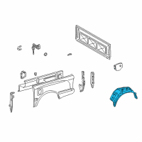 OEM Toyota Tacoma Wheelhouse Liner Diagram - 65638-04020