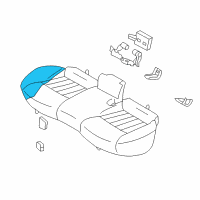 OEM 2009 Infiniti EX35 Pad & Frame Assy-Cushion, Rear Seat Diagram - 88305-1BA0A