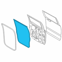 OEM 2019 Ford Ranger Door Weatherstrip Diagram - AB3Z-26253A10-B